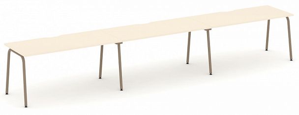 Рабочая станция на 3 места "ESTETICA" ES.RS-3.4-VK Сатин - Вид 1