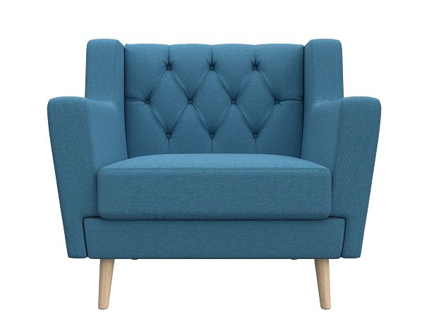 Кресло Брайтон Люкс Рогожка голубой - Вид 2