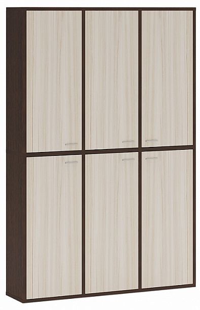 Шкаф книжный Домино СУ(ш3в2)+6ФГ Венге/Карамель - Вид 1