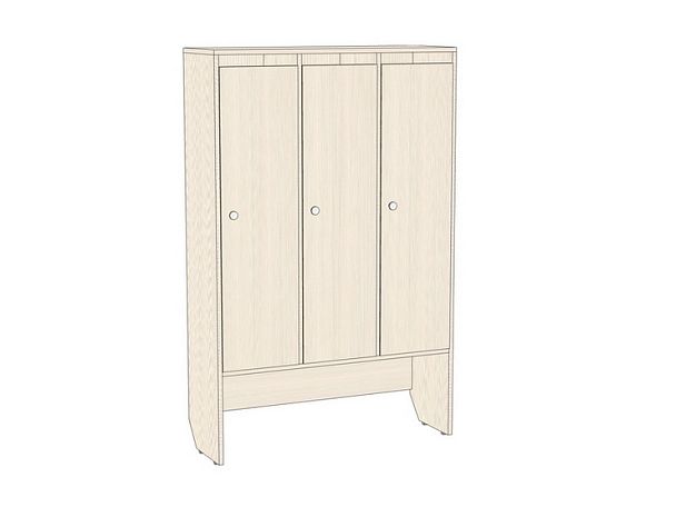 Шкаф детский 3-секционный для одежды Эконом ШЛД-003 - Вид 3