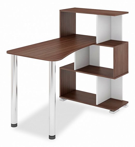 Стол компьютерный Домино СЛ-5-3СТ-2 Белый/Шамони - Вид 1