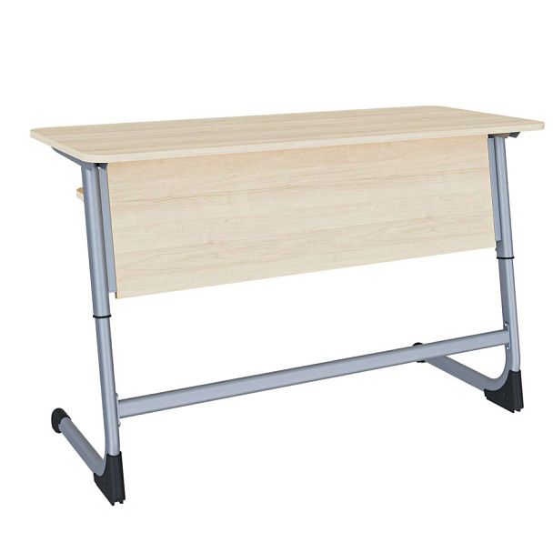 Парта Smart на плоскоовале 2М (столеш. ЛДСП ЗУ, экран ЛДСП, полка), гр.4-6 - Вид 1