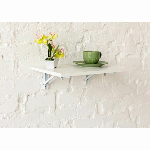 Стол настенный откидной "СЛКС", 500х310 мм, многофункциональный, ЛДСП белая - Вид 5