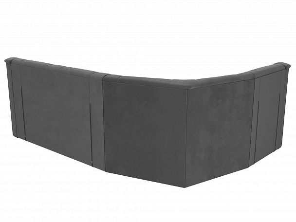 Угловой диван Карелия левый угол (полностью велюр серый) - Вид 7