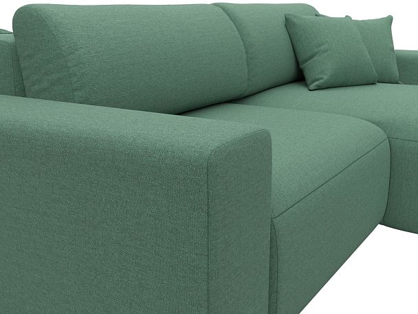 Диван угловой Лига-036 НПБ Классик правый угол Рогожка зеленый - Вид 4