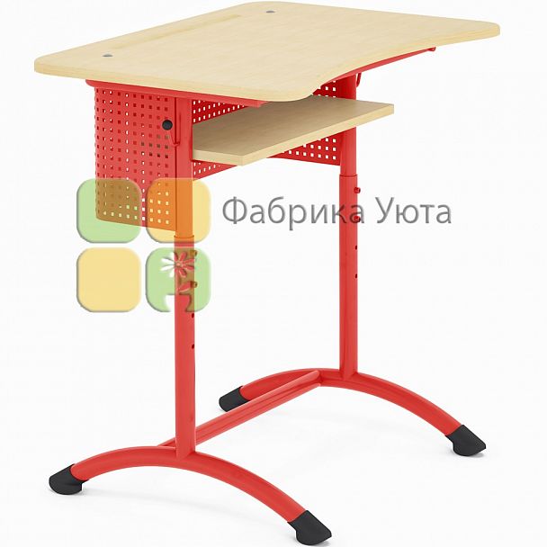 Парта одноместная ЭКСТРА (Р) с полк., рег., цвет. с полк.(5-7 гр) - Вид 3