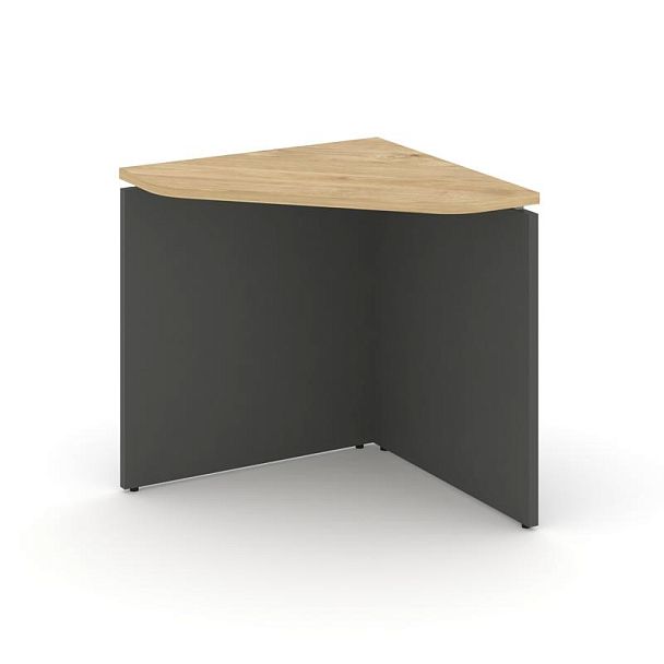Стайл Проджект Угловой элемент стола SN-D.USP-021 Тиквуд Светлый/Антрацит NEW/Металл Антрацит 800*80 - Вид 1