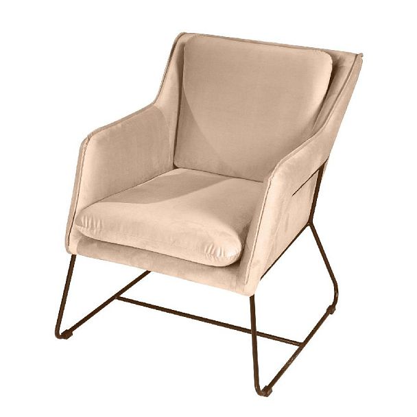 Кресло Alex, бархат бежевый 5 - Вид 4