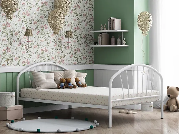 Кровать односпальная "Эвора 120" белый - Вид 1