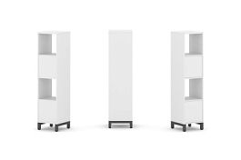 Стайл Проджект Набор стеллажа 1 сторон., 4 яр. SN.NS-411 Белый/Металл Антрацит 387*400*1615 - Фото предпросмотра