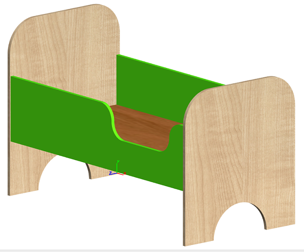 Кровать детская ясельная КЛД-005, 1200 - Вид 1