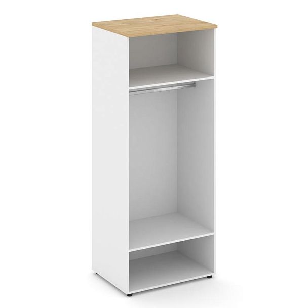 Стайл Проджект Гардероб широкий глубокий SN.GB.E-004 Белый/Тиквуд Светлый/Черный Ручки 796*600*1982 - Вид 2