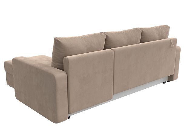 Диван угловой Ливерпуль Лайт правый угол Велюр бежевый - Вид 6