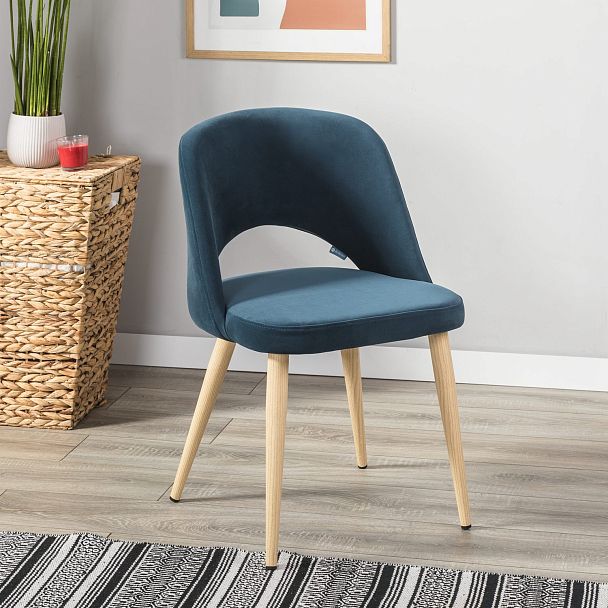 Стул Lars Diag blue/нат.дуб - Вид 8