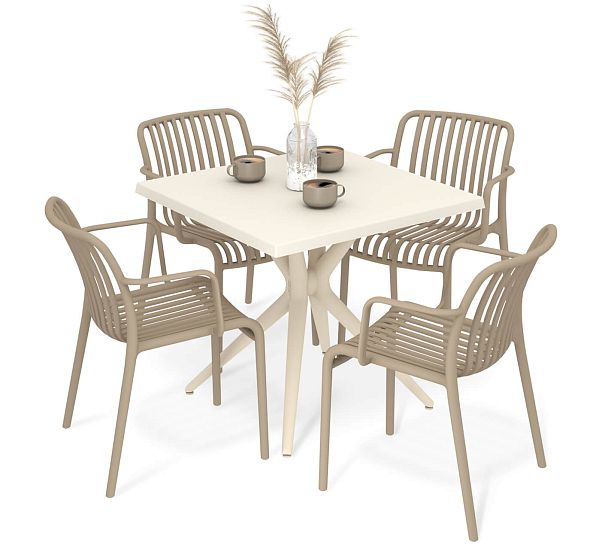 Обеденная группа Sheffilton SHT-DS312 капучино/молочный/бежевый - Вид 2
