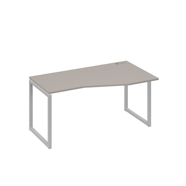 Стол эргономичный правый "Техно" на металлокаркасе QUATTRO A4 А4 Б4 066 БП мокко премиум / металлокаркас серый - Вид 1