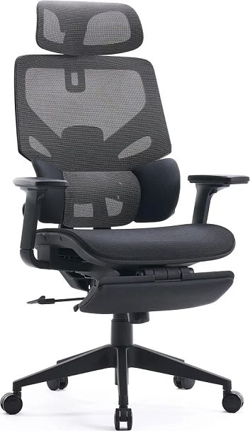 Кресло Cactus CS-CHR-MC01 серый сиденье черный с подголов. крестов. - Вид 1