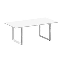Стол переговорный на О-образном м/к "ONIX DIRECT LUX" M-O.MO-PRG-19 белый - Фото предпросмотра