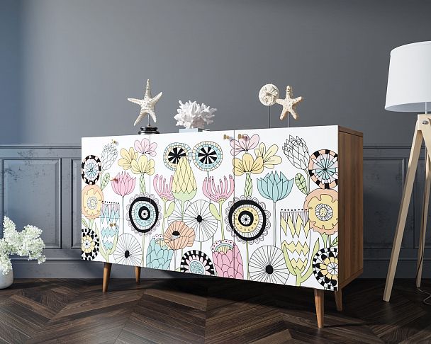 Комод "Berber" с двумя дверками и ящиками принт 3 - Вид 5