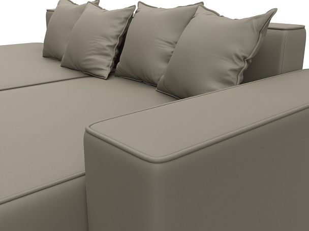 Диван угловой Лига-079 угол правый Экокожа бежевый - Вид 4