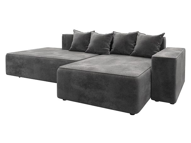 Диван угловой Лига-079 угол правый Велюр серый - Вид 2