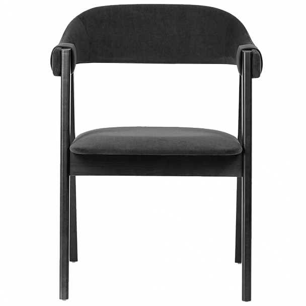 Полукресло Dolche, велюр чёрный Teddy 020, морилка черная - Вид 5