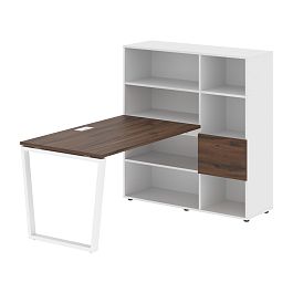 Стол-стеллаж EVRST 1213 Дуб Денвер тёмный/Белый/Белый 1790х1250х1355 EDIS - Фото предпросмотра