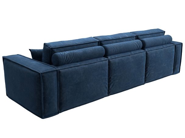 Диван прямой Лига-081 НПБ Лонг Велюр синий - Вид 5