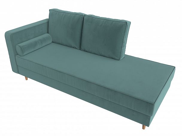 Кушетка Прайм левый (полностью Велюр бирюзовый) - Вид 5