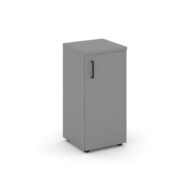 Стайл Проджект Шкаф низкий узкий правый (1 низкий фасад ЛДСП) SN.STU-301(R) Серый Пепел/Черный Ручки - Вид 1