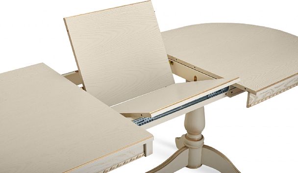 Стол деревянный раздвижной Барэнт 170(220)х90х76 Слоновая кость с золотой патиной - Вид 7