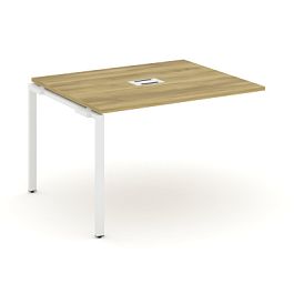 Concept Проходной наборный элемент переговорного стола CN.NPRG-012 Дуб Винченцо/Металл Белый 1180*980*750 - Фото предпросмотра
