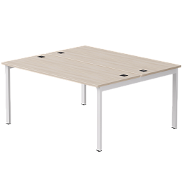 Бенч-система на 2 места Everprof EVO на металлокаркасе 1580х670(1370)x755 Дуб Соната/Белый - Фото предпросмотра