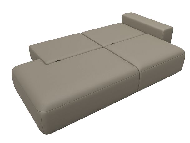 Диван прямой Лига-036 НПБ Модерн подлокотник справа Экокожа бежевый - Вид 9