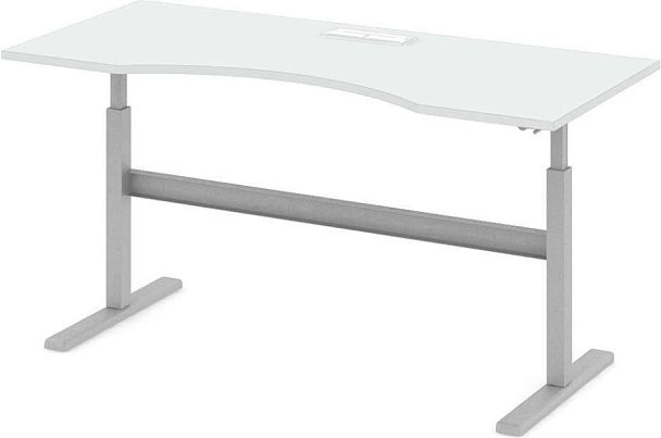Стол офисный рабочий "Трансформер"  ПК-ТРС-СТЭ180Х80КК/МРМ-В1-76 белый - Вид 1