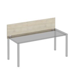 Экран для стола 180 на белом каркасе КФ настольный фронтальный Комфорт КФ К.Б 844 ДШ дуб шамони - Фото предпросмотра