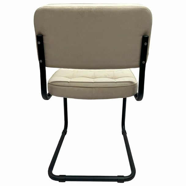 Стулья КОМПЛЕКТ 2 шт., РС14М, черный каркас, велюр, бежевый, разобранные - Вид 5