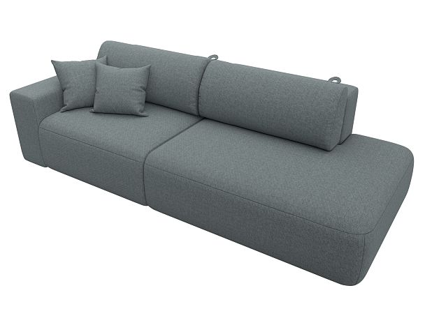 Диван прямой Лига-036 НПБ Модерн подлокотник слева Рогожка серый - Вид 5