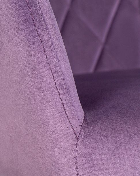 Стул обеденный DOBRIN ROBERT (черные матовые ножки, велюр V108-45 Темно-фиолетовый) - Вид 7