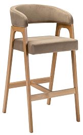 Кресло барное Baxter Beige/натур - Фото предпросмотра