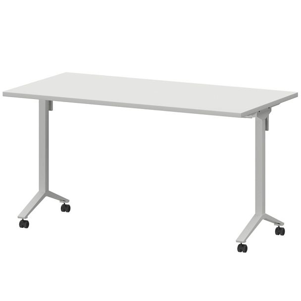 Стол мобильный складной МБ25-140.70 Белый/Белый 1400x700x750 Моби - Вид 1