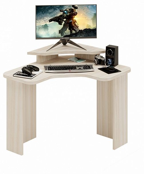 Стол компьютерный Домино Lite СКЛ-ИгрУгл100+НКИЛ-УГЛ Карамель - Вид 2