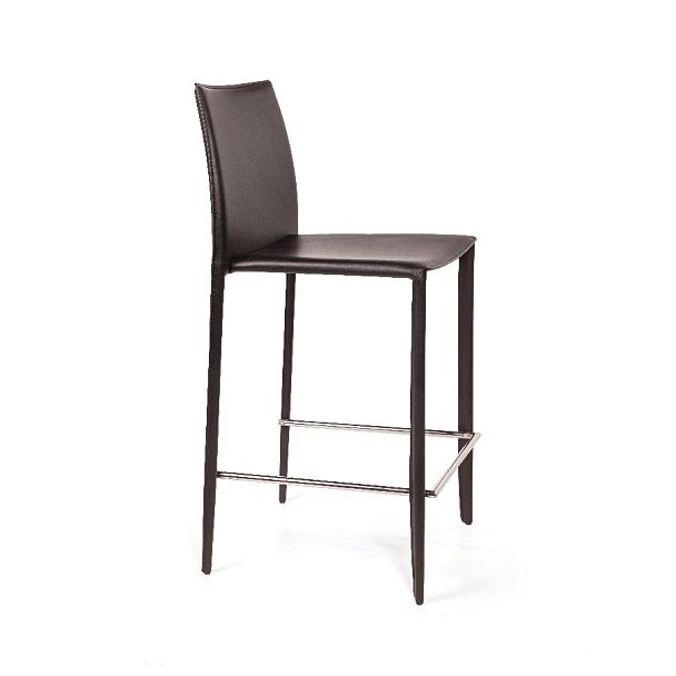 Стул полубарный Rolf, кожа черный - Вид 8