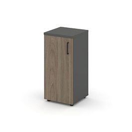 Style Project Шкаф низкий узкий SN.STU.E-301(L) Антрацит/Вяз Благородный/Черный Ручки 400*400*833 - Фото предпросмотра