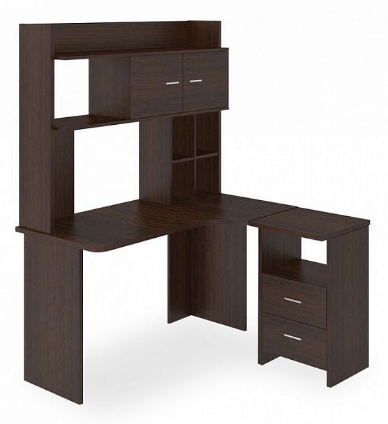 Стол компьютерный Домино Lite СКЛ-Угл130+НКЛХ-130 В ПРАВ Венге правый - Вид 1