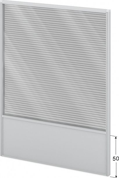 Модуль комбинированный "Мобильные офисные перегородки «Логика»" ПК-ЛГ-МДК200х150/50Ж/Д-В1-301 серый - Вид 1