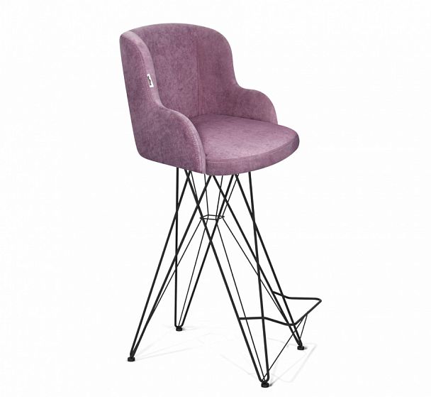 Стул барный Sheffilton SHT-ST39/S66 пыльная роза/черный муар - Вид 1