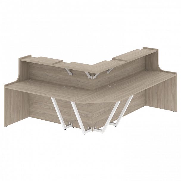 Ресепшн Г-образный "Onix" O.R-K-32 дуб аттик - Вид 1