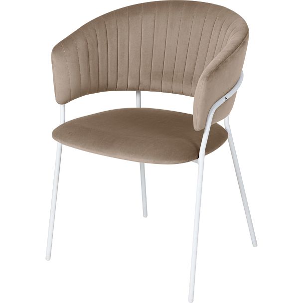 Комплект кухонных стульев Даксон латте велюр/белый, 4 шт. - Вид 1