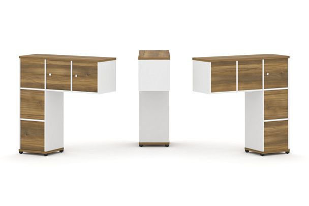 Concept Надставка низкая CN.DNN-006 Сандал Янтарный/Белый Бриллиант/Металл Черный 1099*365*1130 - Вид 1